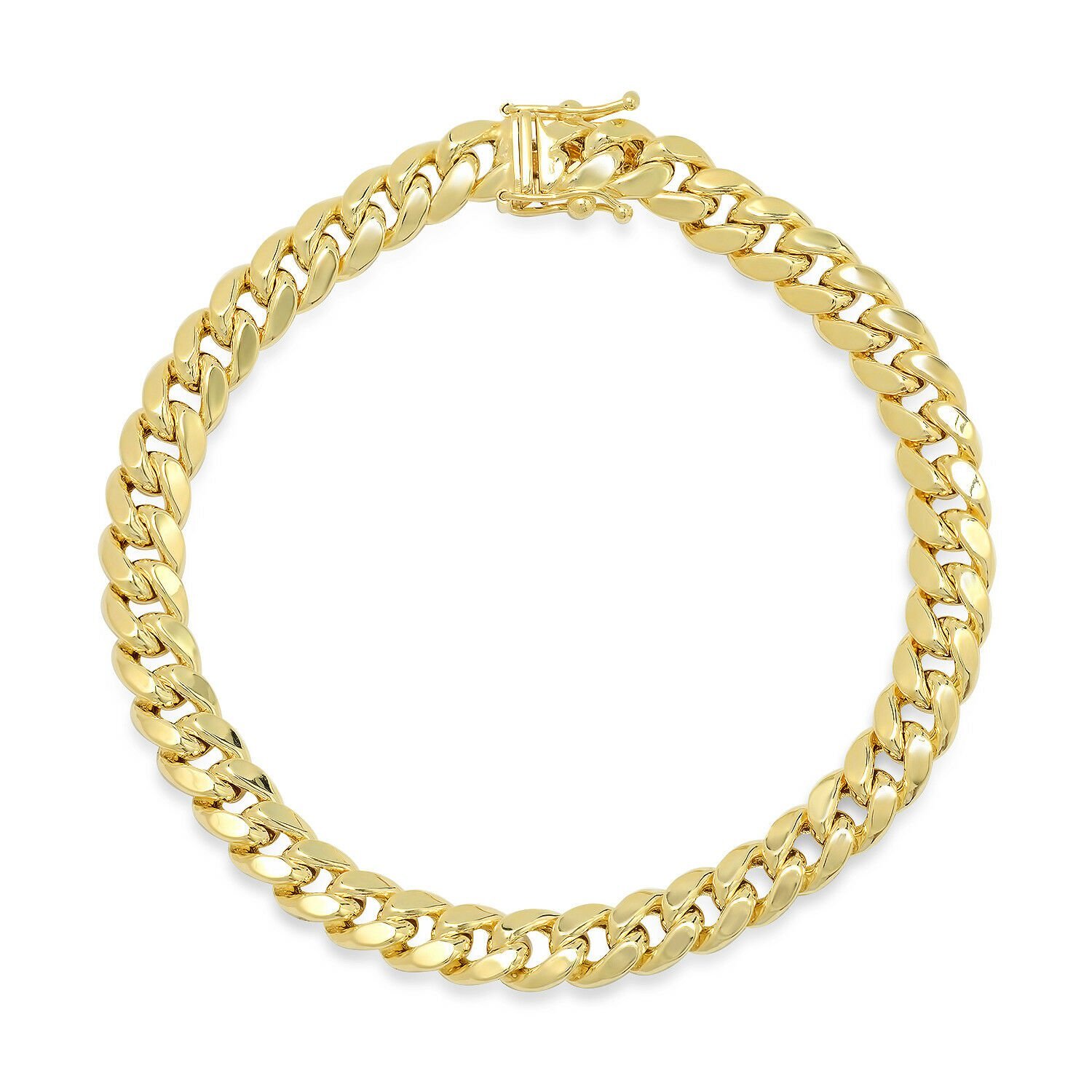 10k Solid Yellow Gold Mens Miami Cuban Curb Link 8.5″ 4.9mm 16gr Chain/BRACELET
