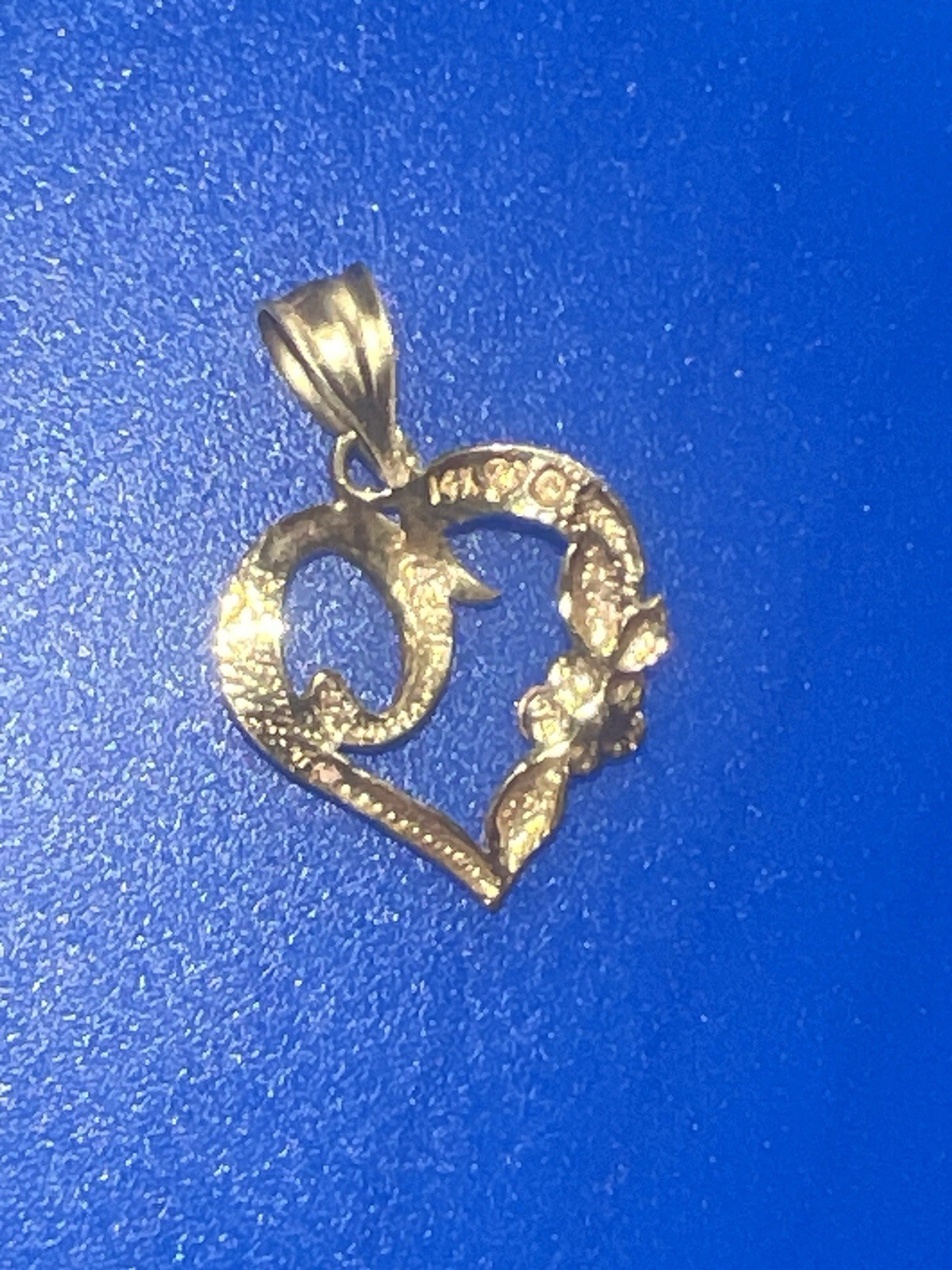 Vintage 1980’s CIRCA 14k yellow and rose gold rose charm pendant. Rare piece