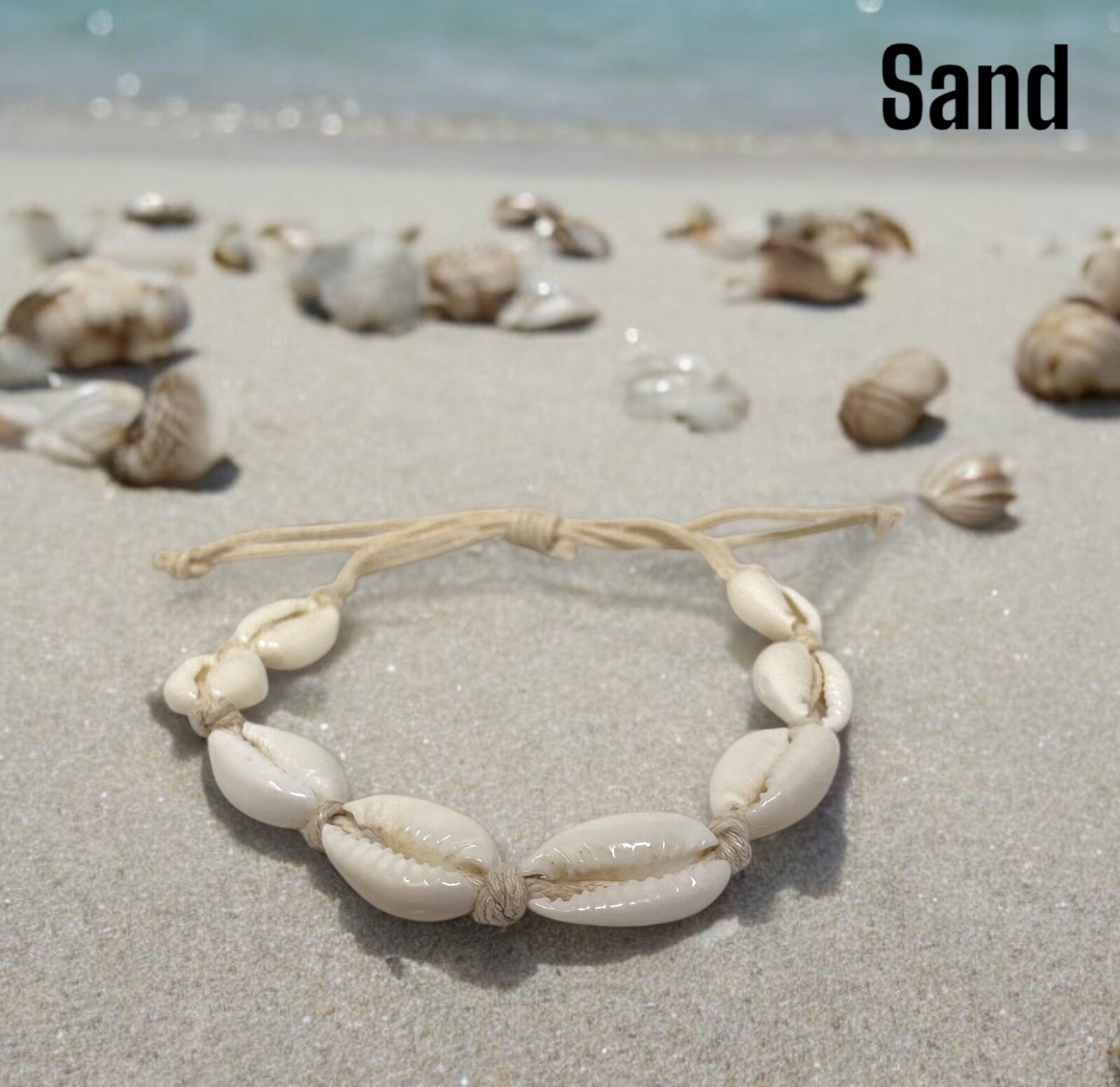Adjustable Macrame Cowrie Shell Bracelets with Wooden Beads – Choose Your Color
