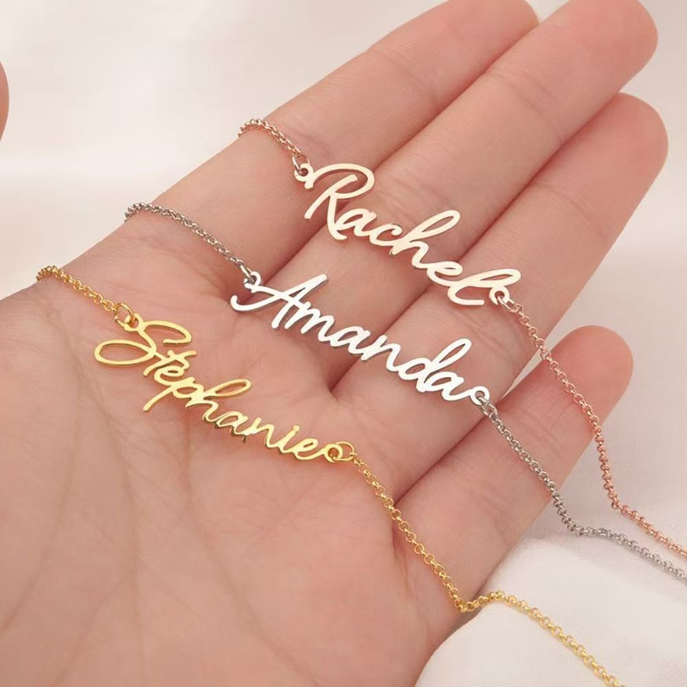 Handmade Custom Name Bracelet, Adjustable Personalized Stainless Steel Gift