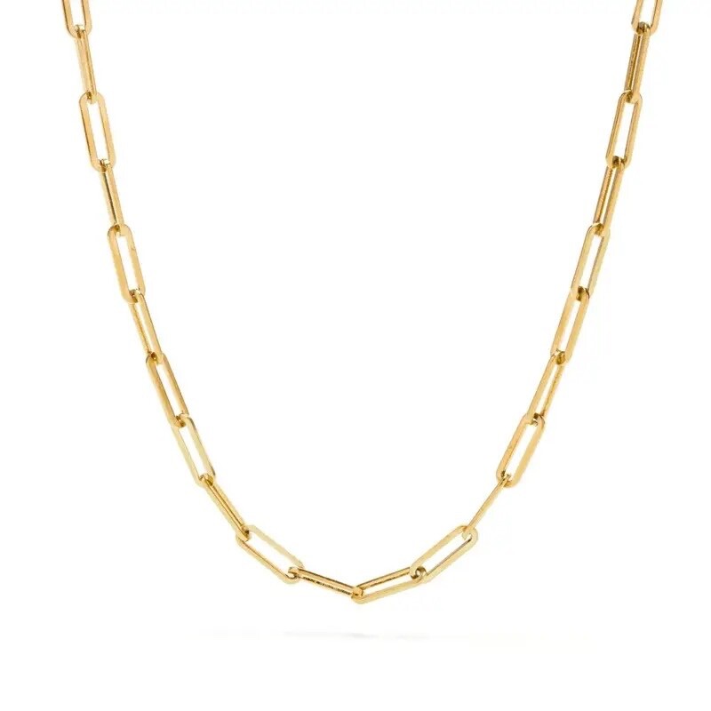 ZARD Paper Clip Chain Necklace in Gold Vermeil