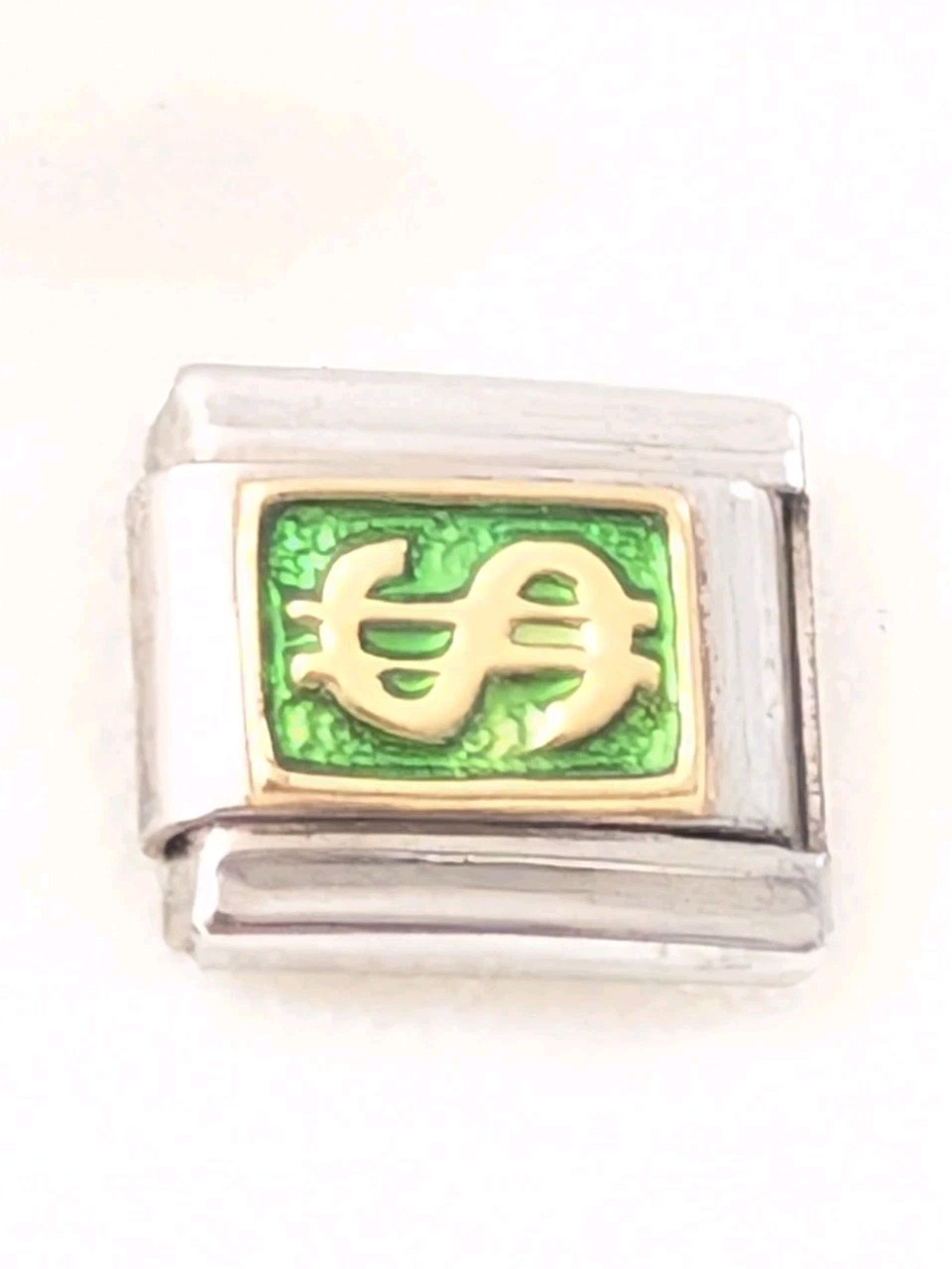 Authentic Zoppini Dollar Sign Symbol Italian Charm Classic Link B105