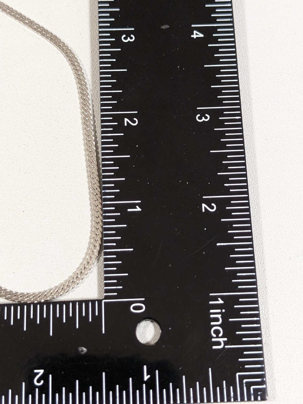 Silver Tone Classic Style Herringbone Chain 3mm Wide 23.5 in