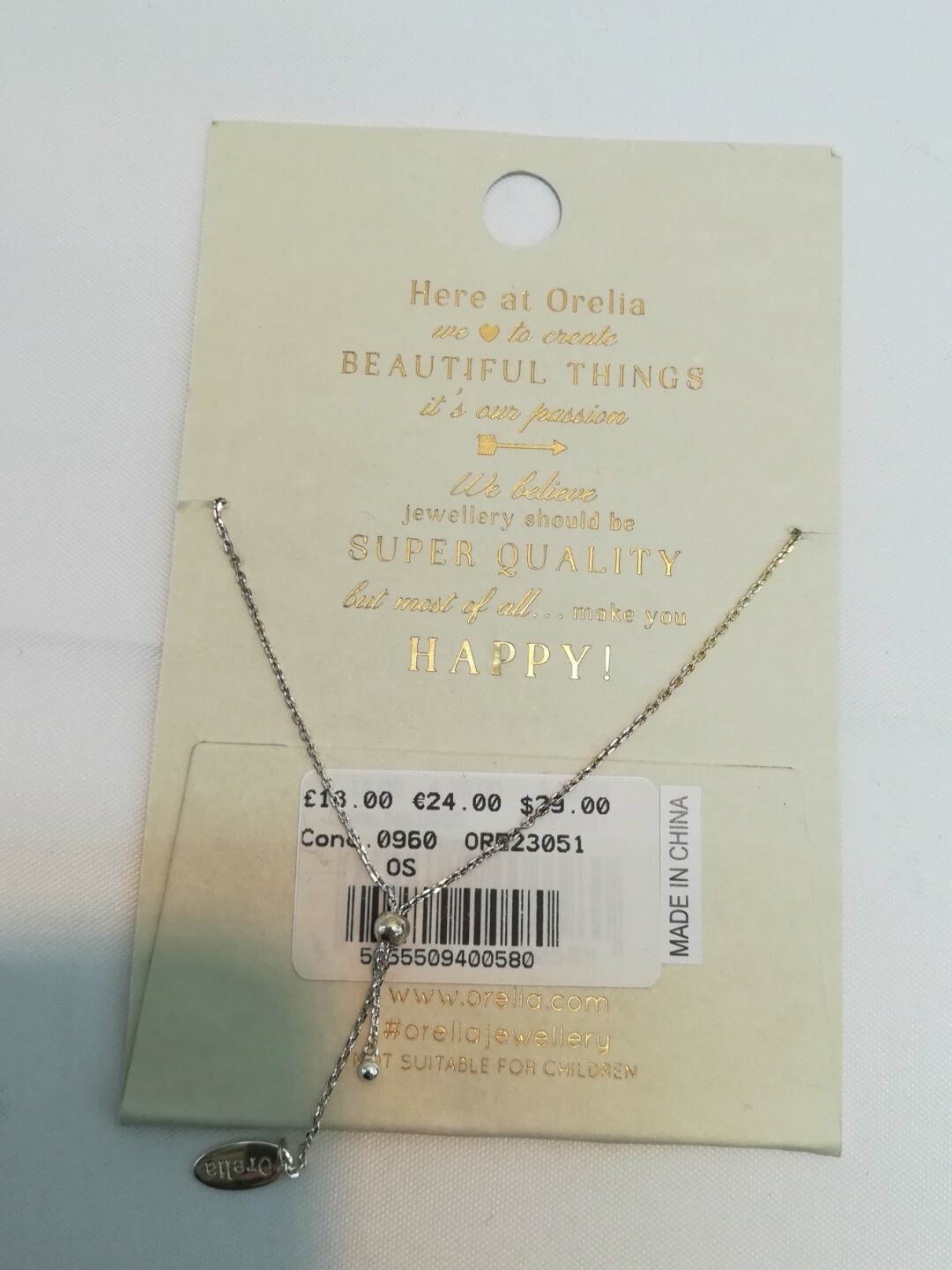 BNWT RRP £18 Orelia London Silver Plated Charm Bracelet Womens Girls # Christmas