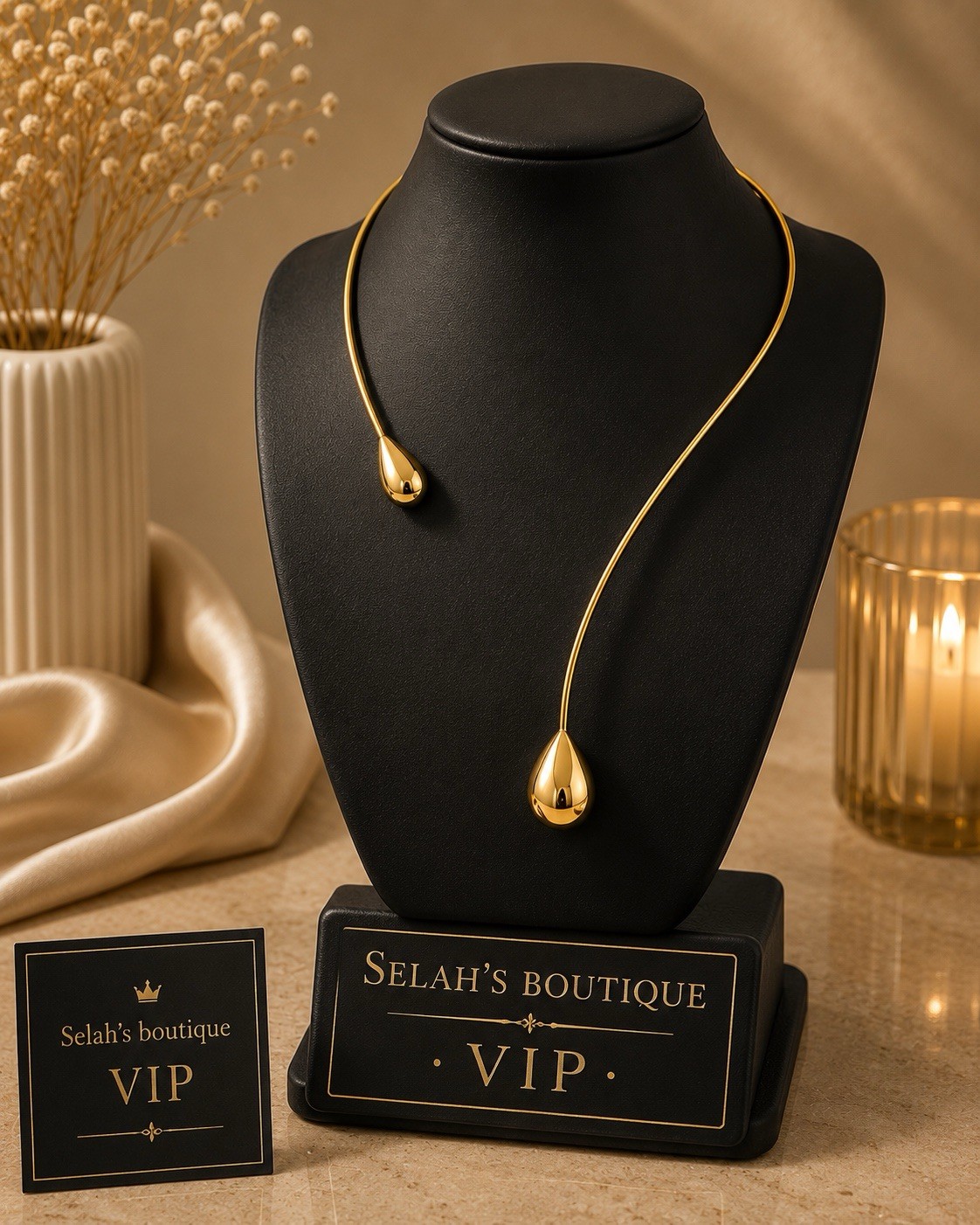 Top quality Tarnish free none fading rain drop necklace
