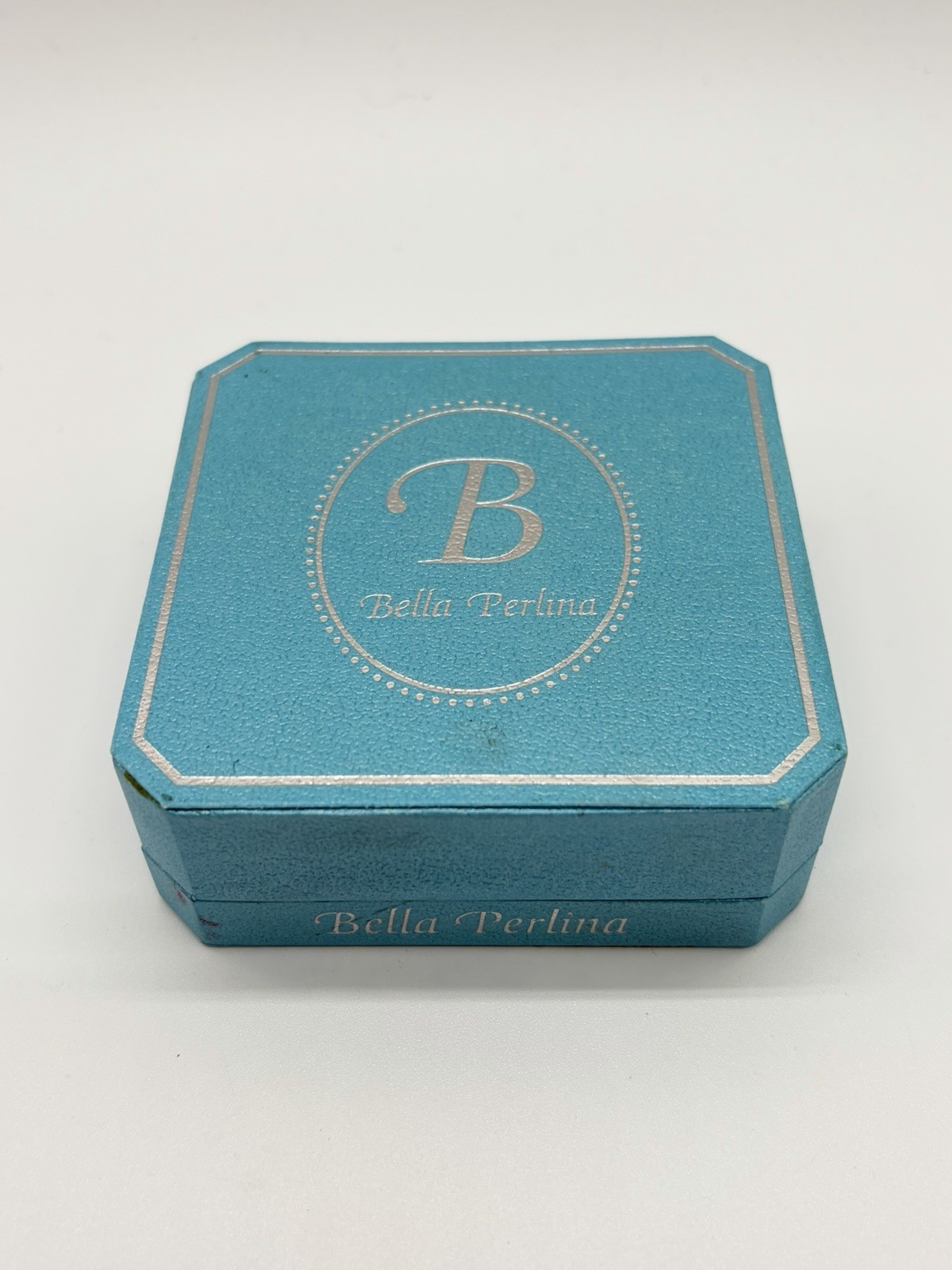 Bella Perlina Charm & Bead Bracelet -Silver Tone Crystal Blue Glass – One Size