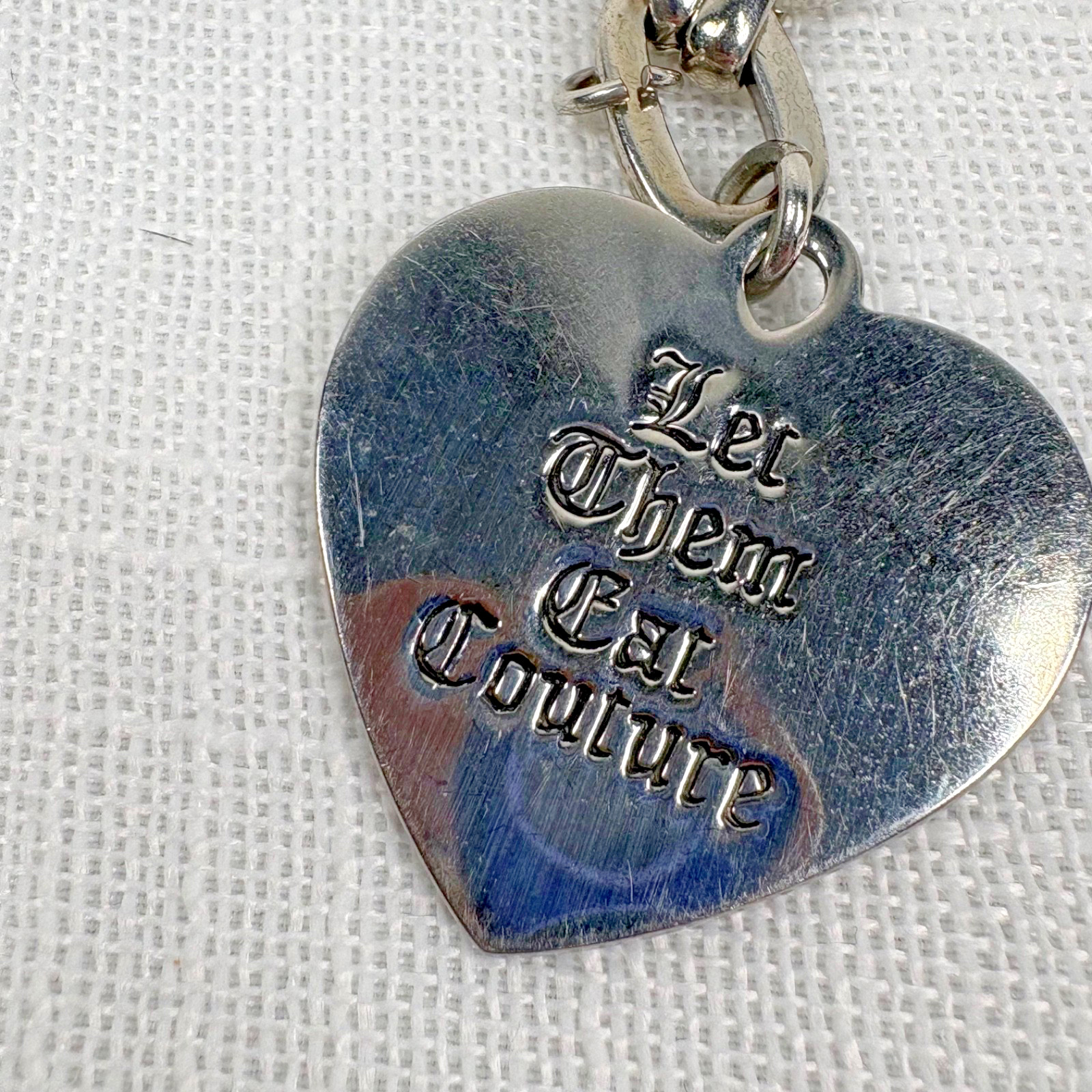 Y2K Juicy Couture Heart Charm Bracelet Silver And Gold Tone Charms Let Them Cat