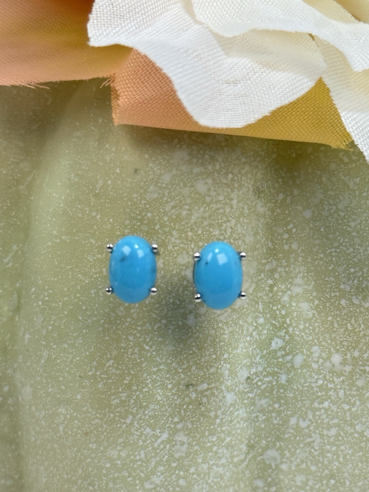 Amazonite Stud Earrings 7.1/5.7MM