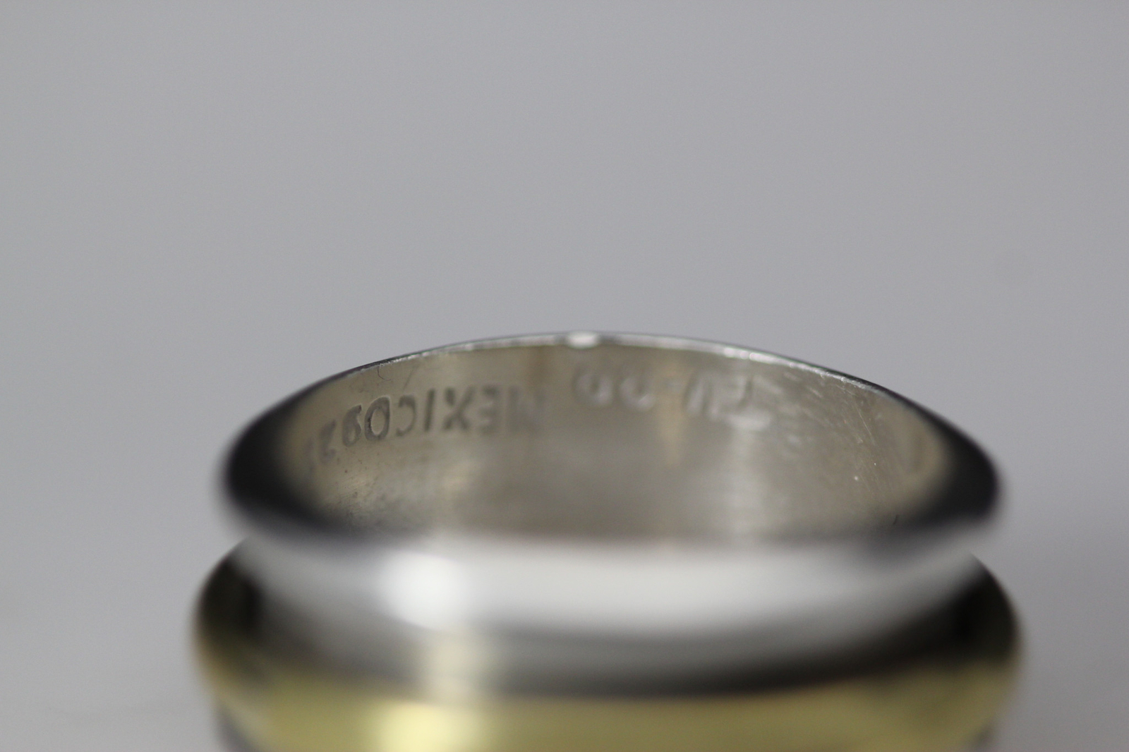 925 Sterling Silver Brass Vintage Mexico Spinner Band Size 9 Ring 10.1g RIN9360