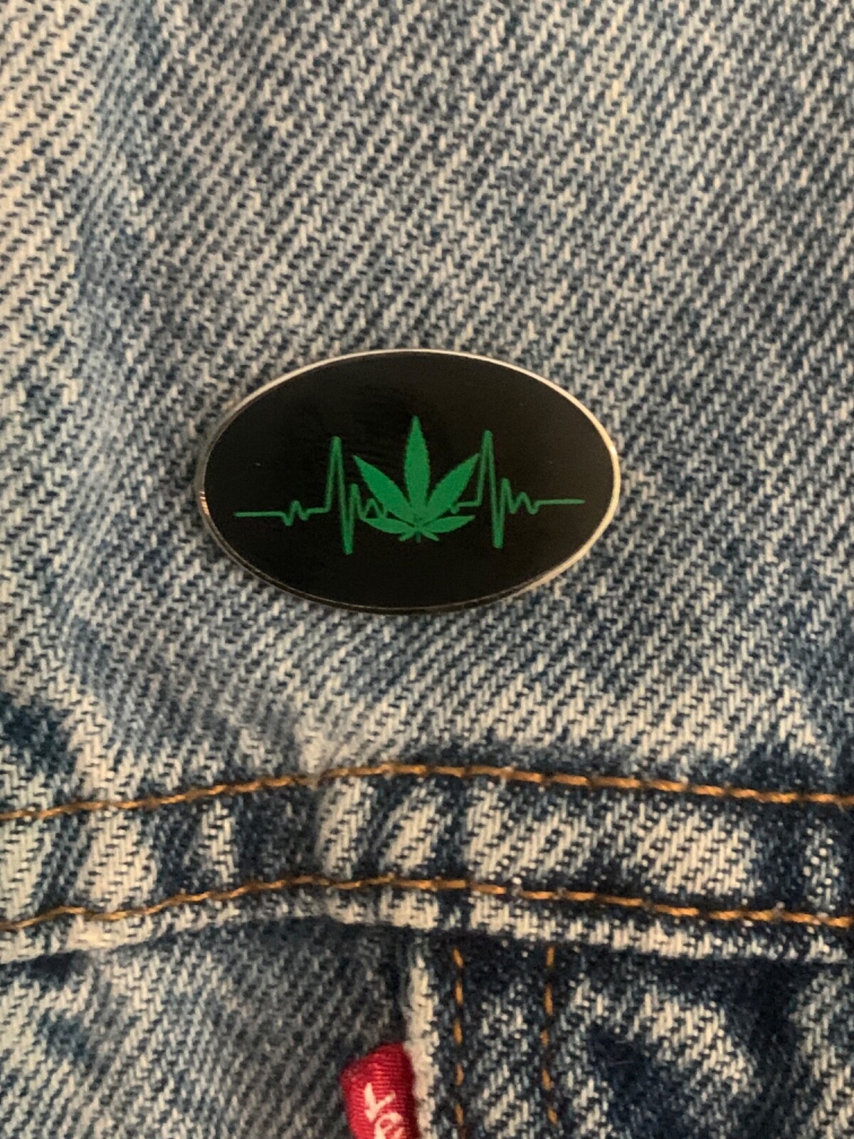 Marijuana Pot Green Leaf Pin Ships With A Tracking Number