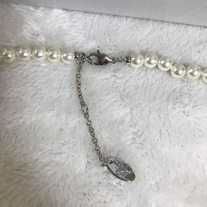 Vivienne Westwood Orb Necklace Choker White 1 Row Pearl Silver Outlet authentic