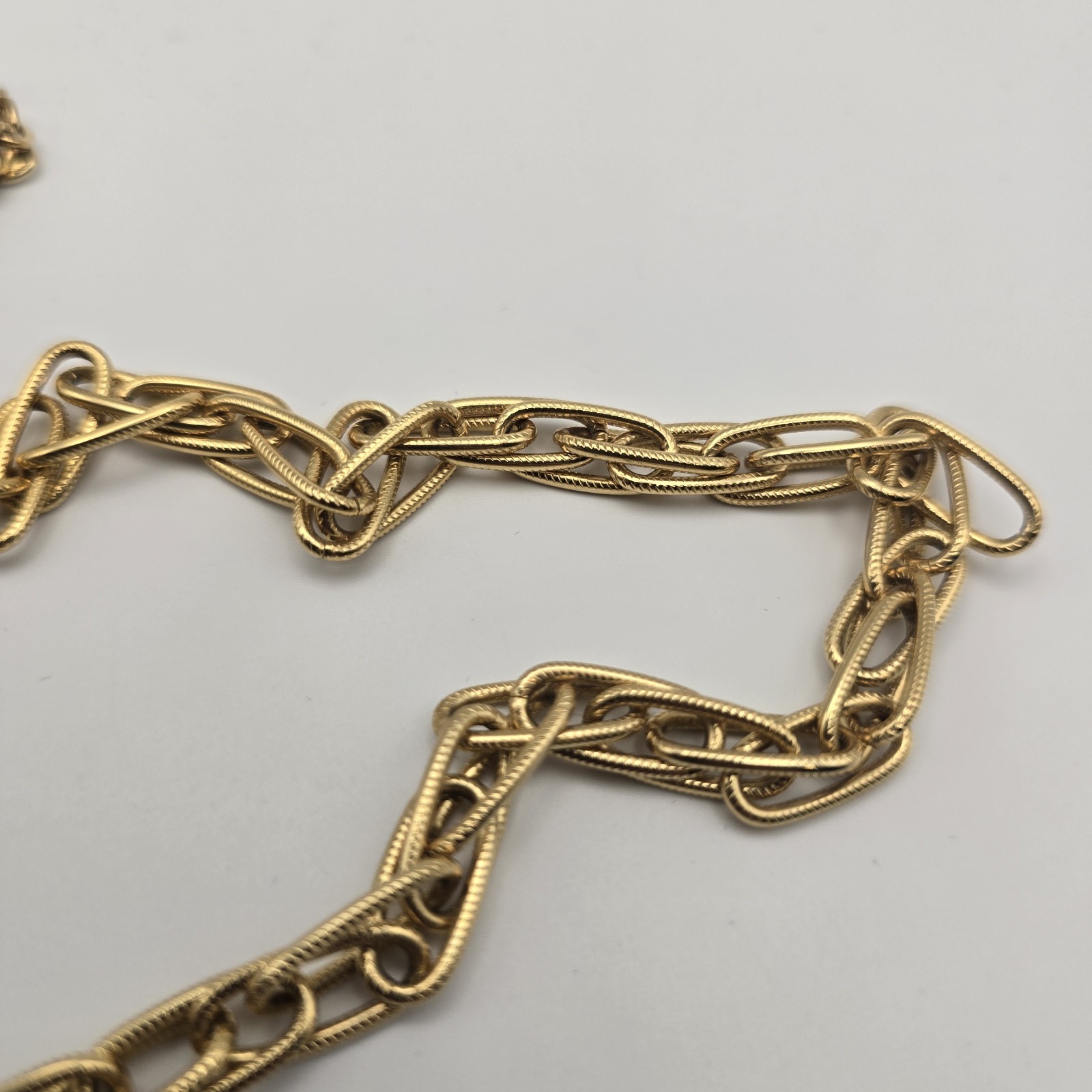 Vintage Gold Tone Layered Chain Tassel Necklace Boho Statement