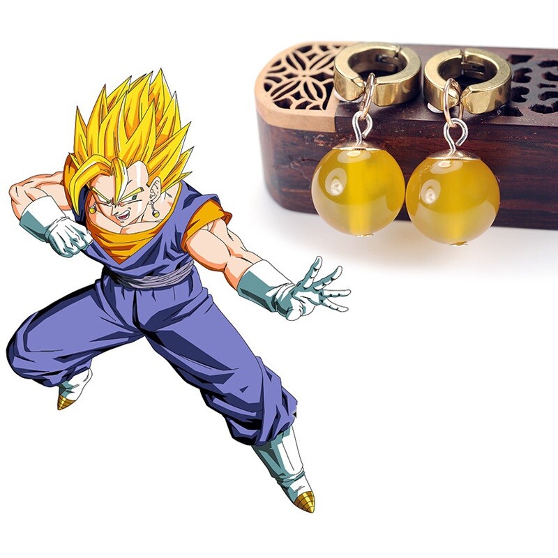 Super Dragon Ball Cosplay Earrings Vegetto Potara Black Son Goku Zamasu Ear Stud