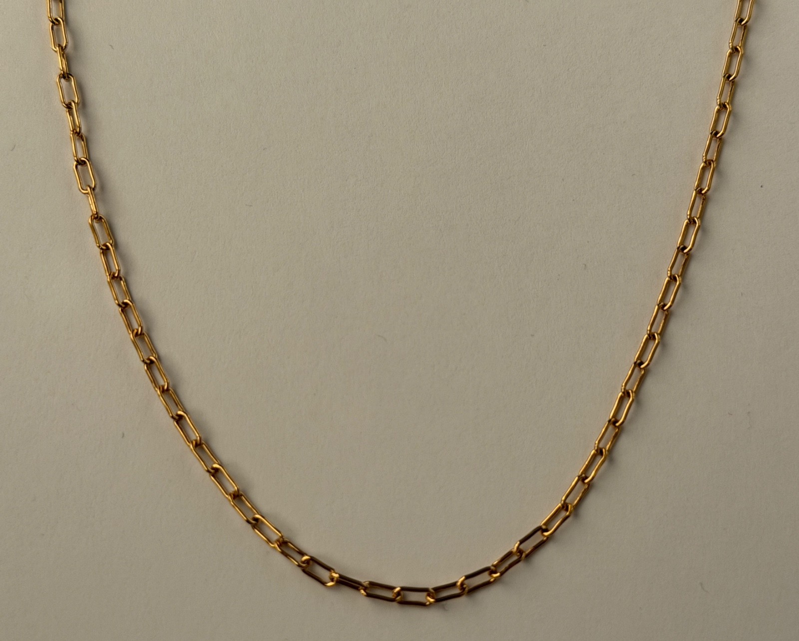 NWT Saint Laurent YSL Rectangular Chain Link Gold Tone Brass Short Necklace $695