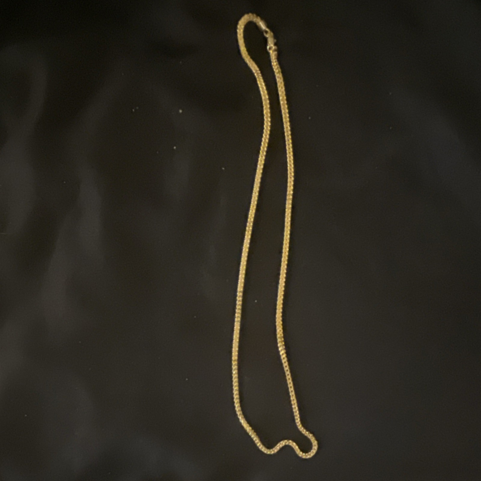 Gold over silver Box Link Chain Necklace with Lobster Clasp 24 inch 2.8mm