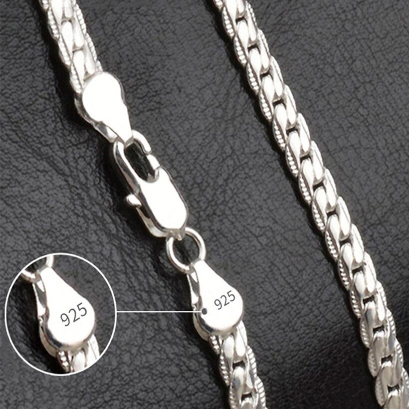 925 Sterling Silver Chain Necklace Jewelry for Women Men