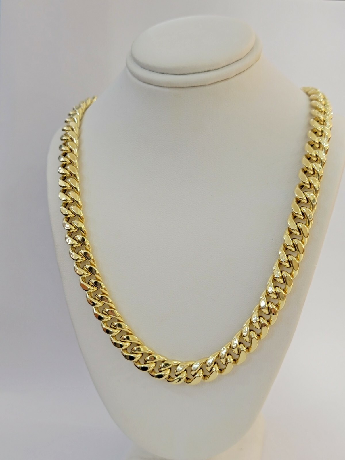 14k 10mm Mens Chain Miami Cuban Link Necklace 22″ REAL 14KT Real Gold Sale.