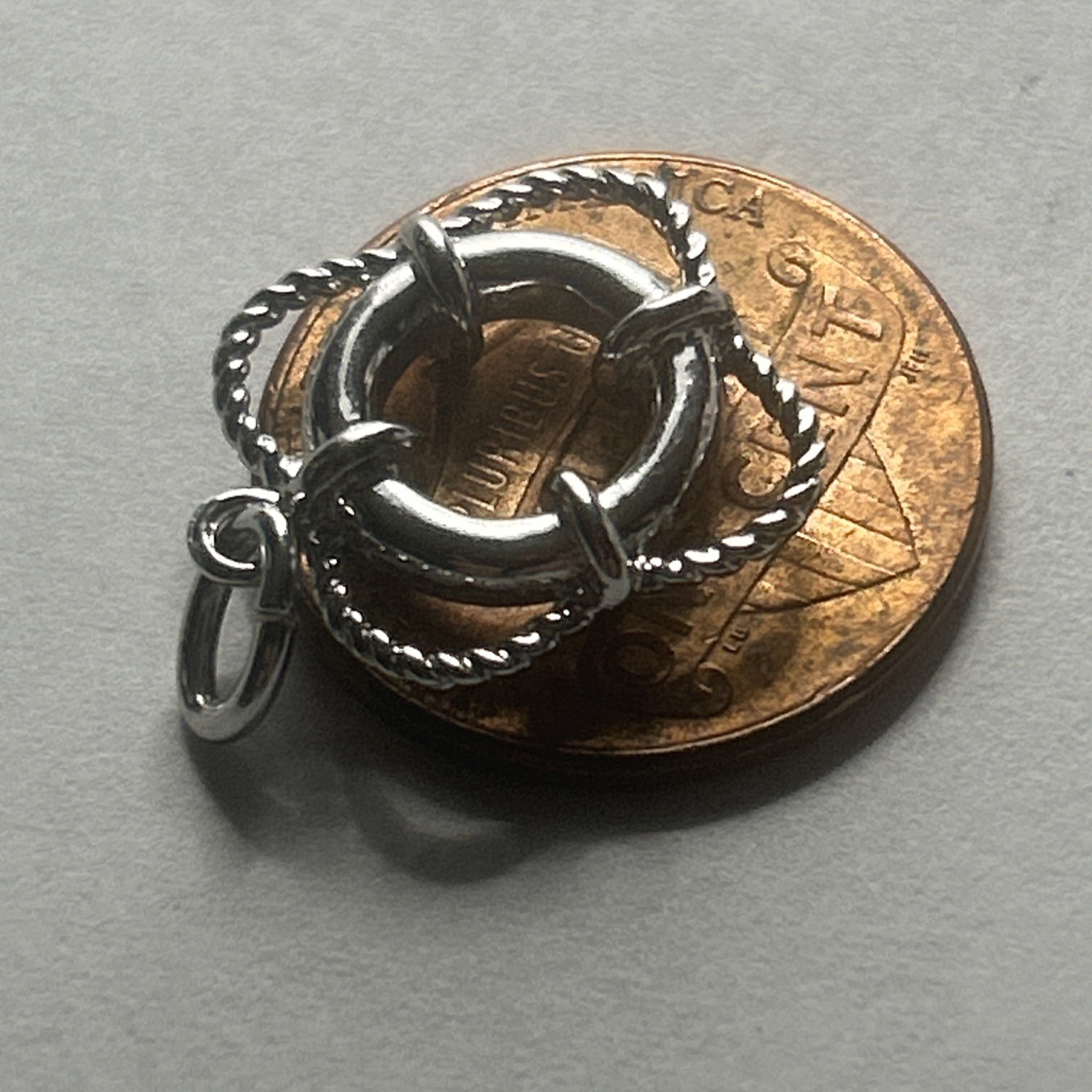 New LIFE PRESERVER FLOAT BOAT RING charm Sterling Silver 925