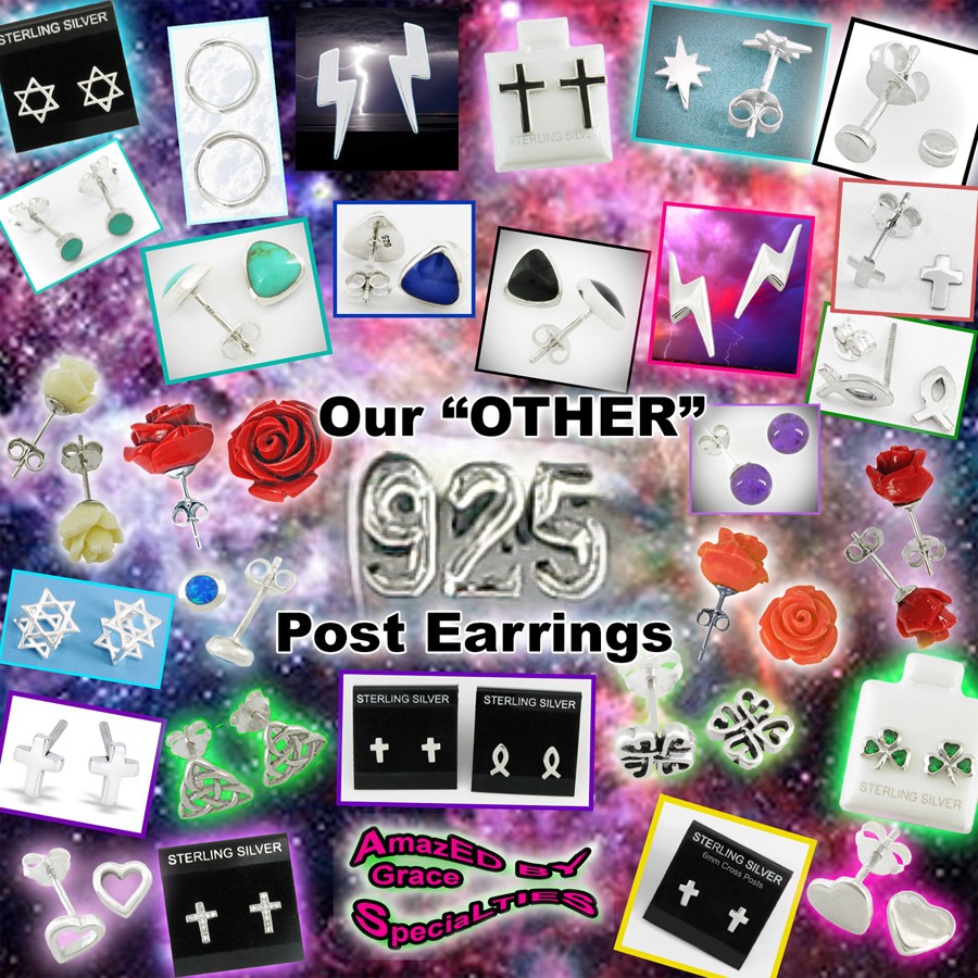6mm ROUND Garnet Simulant POST EARRINGS – 925 Sterling Silver – NEW!