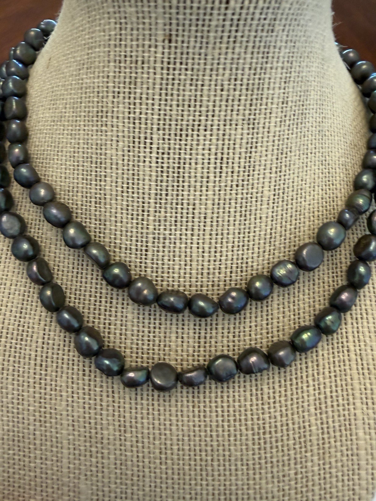 32” Dark Gray Freshwater Pearl Endless Strand Necklace