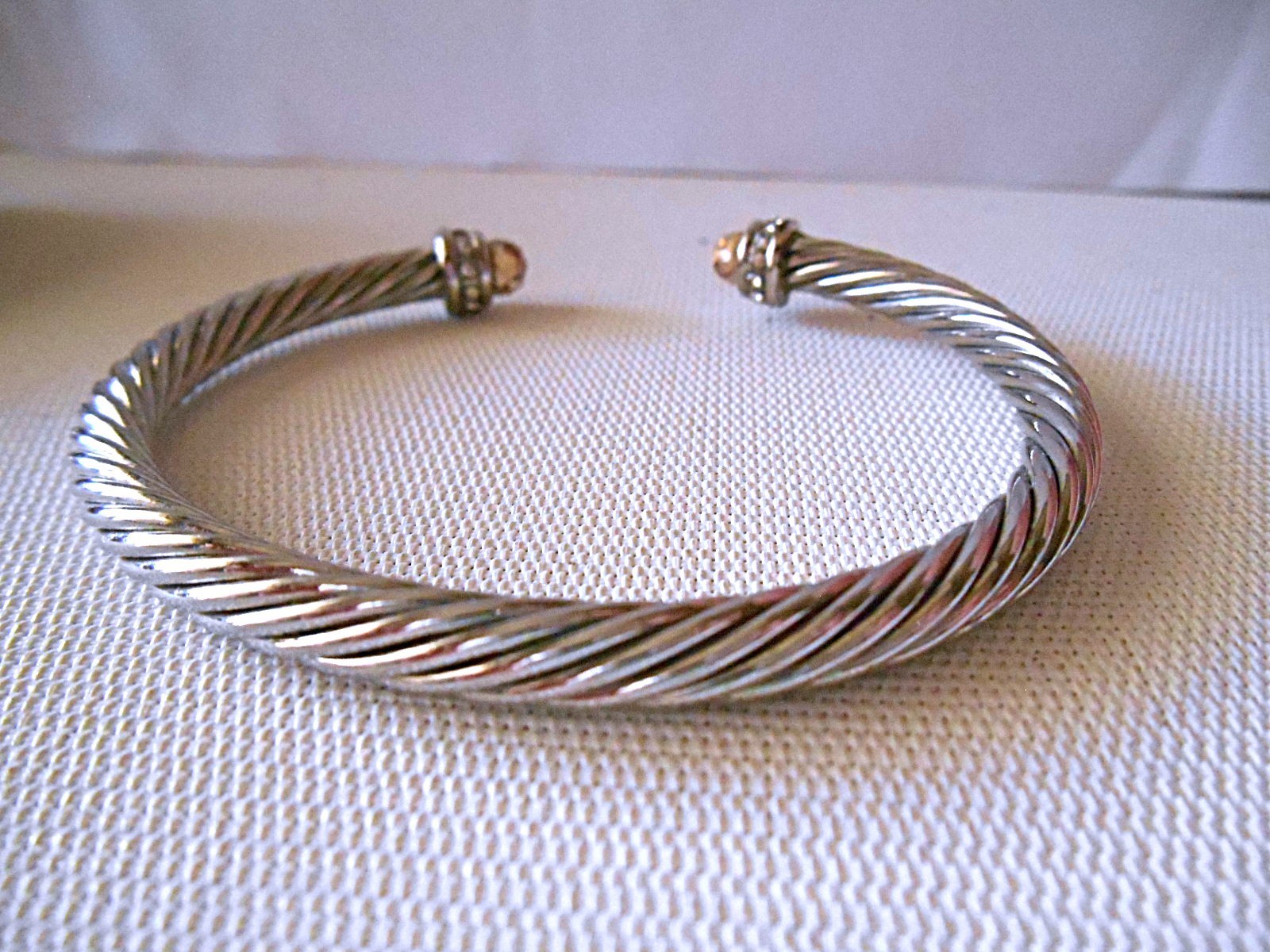 Lot of 3 Silvertone / Goldtone / Bronzetone Cuff Bracelets
