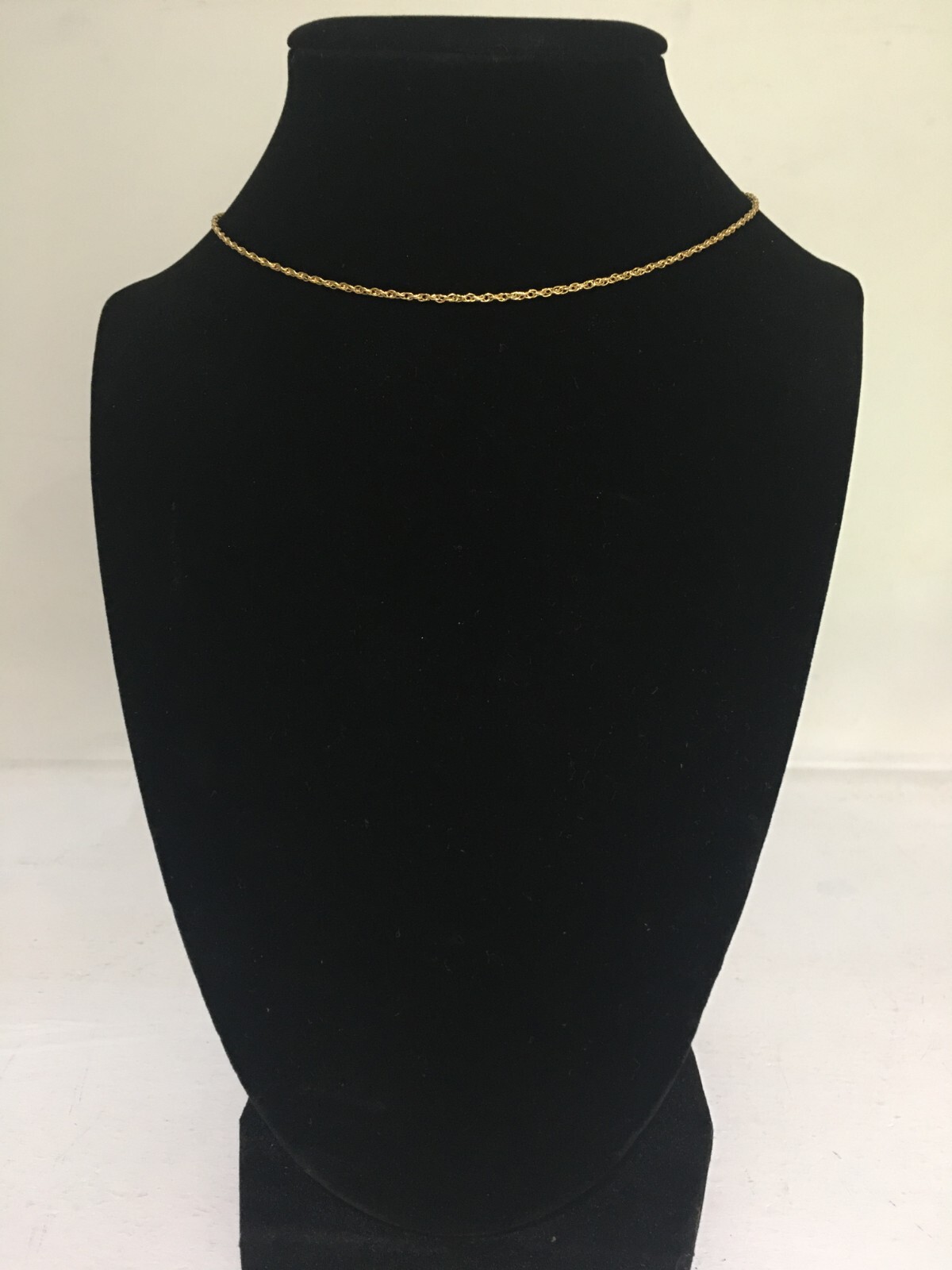 Women’s Yellow 12K Gold Filled Rope Type Necklace 15″ Fine Chain GF Jewelry