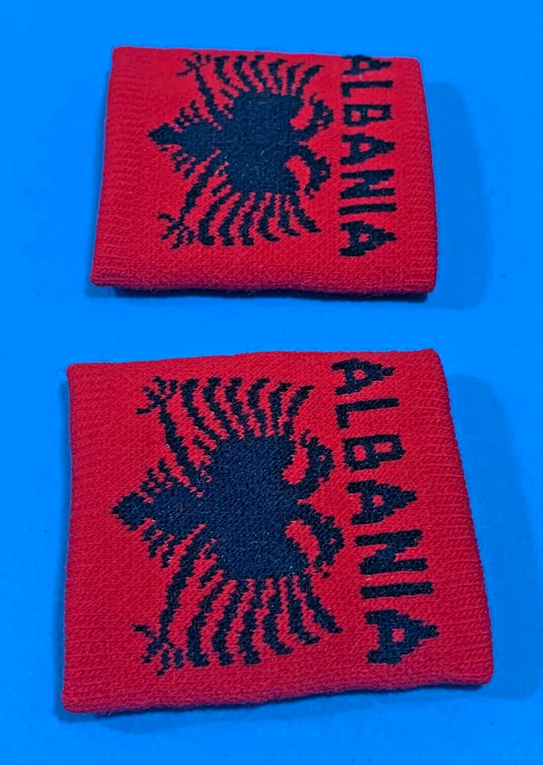 NEW ALBANIA FLAG 2WRIST BAND-ELASTIC FLAG SPORT UNISEX BRACELET-ALBANIA SOUVENIR