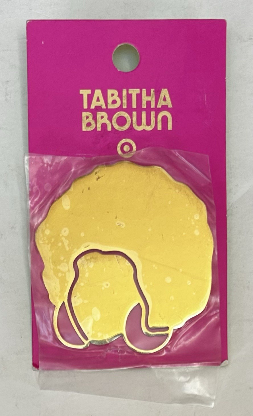 TABITHA BROWN “Hey Donna” Goldtone Metallic Statement Pin from Target~NEW/NWT
