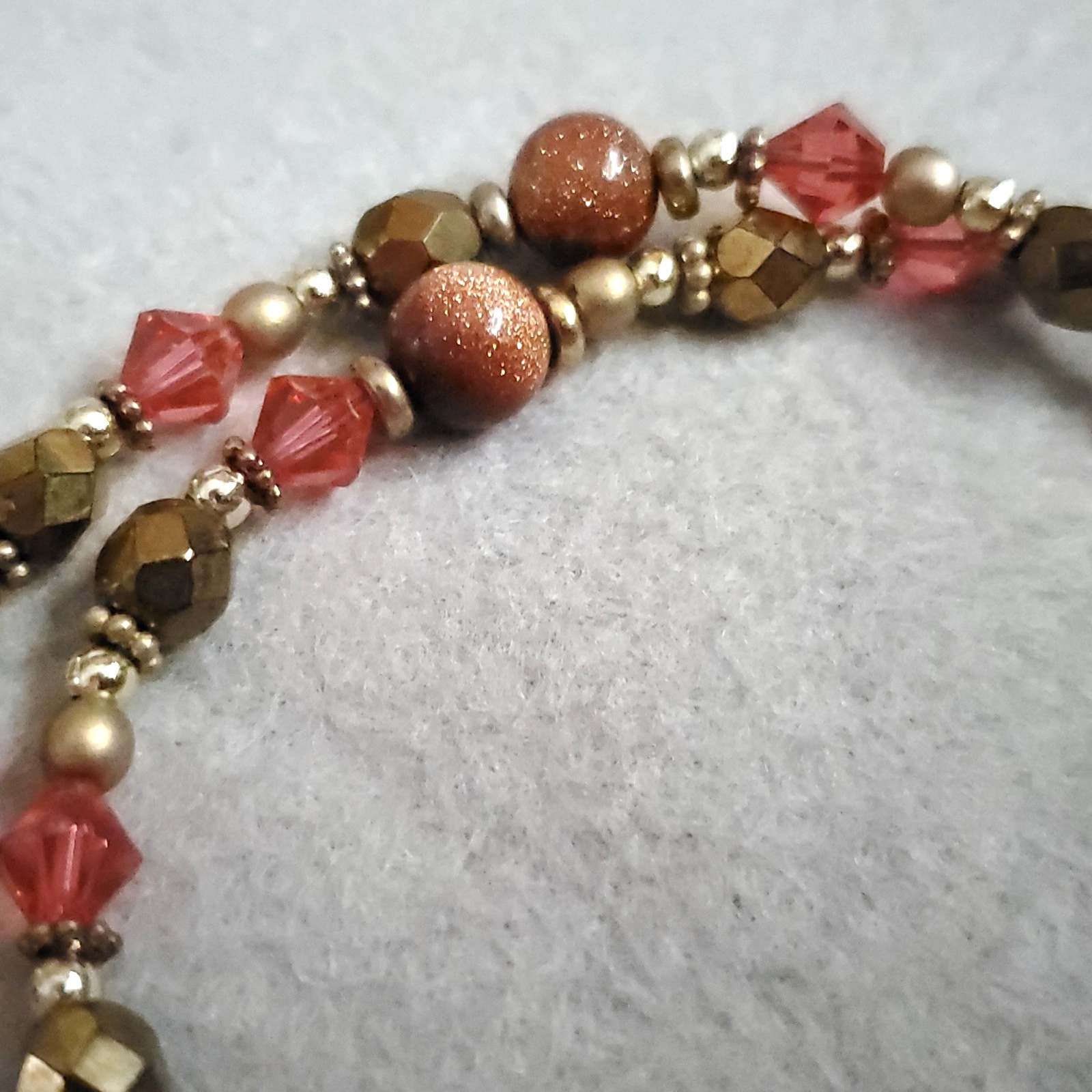 Beaded Necklace Lot of 5 Pink Brown Cream MOP Glass Sterling 15-18.5″