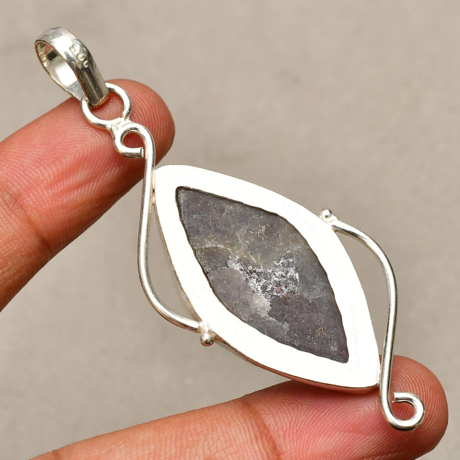 Lepidolite Gemstone Handmade 925 Sterling Silver Jewelry Pendant 2.51″