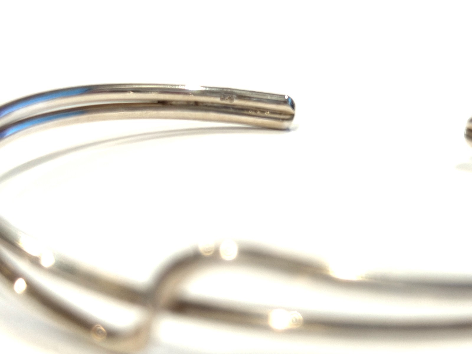 Wave Style Sterling Silver Bangle Bracelet Fits like 6.5″ Cape Cod Bracelet #1