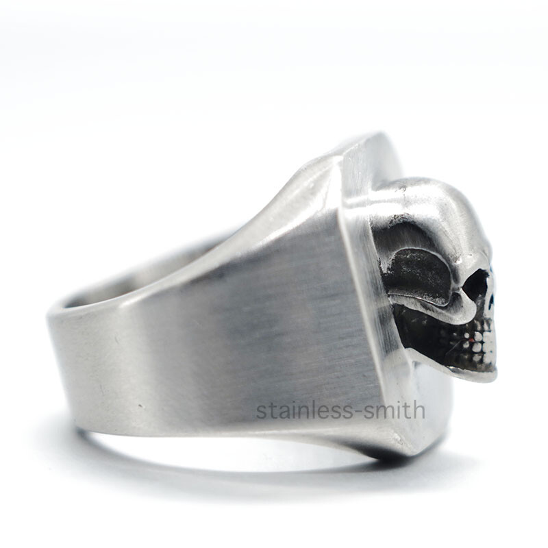 Mens Gothic Biker Skull Ring For Men Stainless Steel Size 7 8 9 10 11 12 13 15