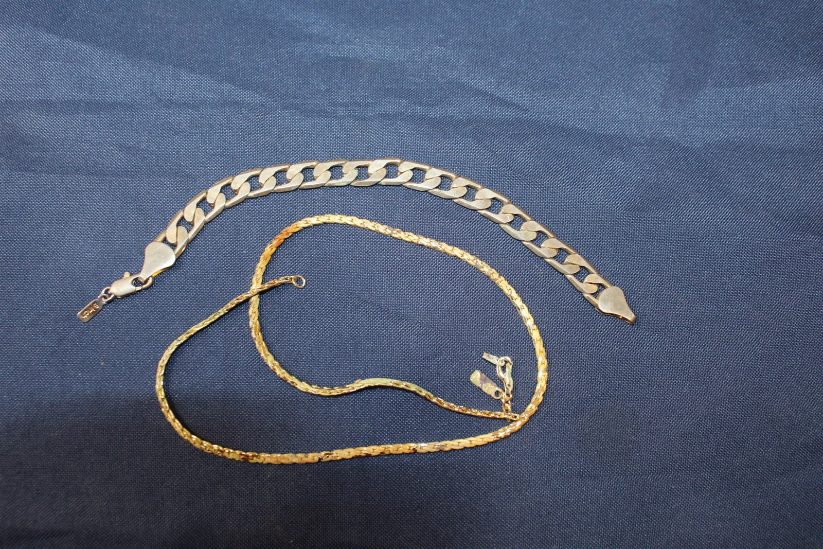 Jewelry 1 Necklace & 1 Bracelet Gold-Plated 30.5 Grams TW Selling AS IS