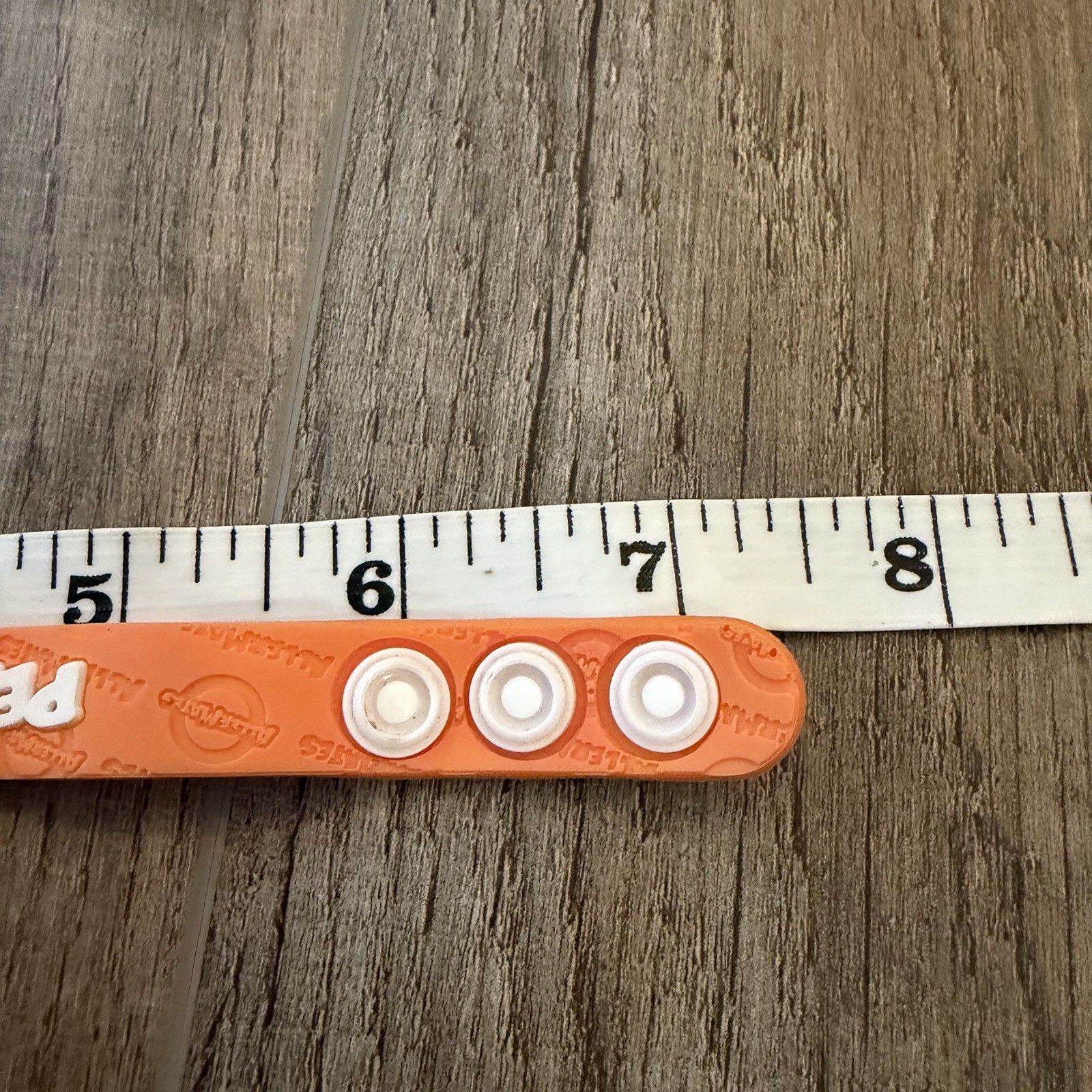 Allermate Peanut Allergy Alert Kids Bracelet Orange Silicon Plastic Snap 3 Sizes