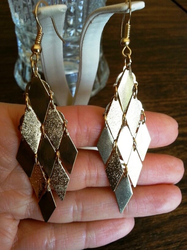 Beautiful long shiny earrings