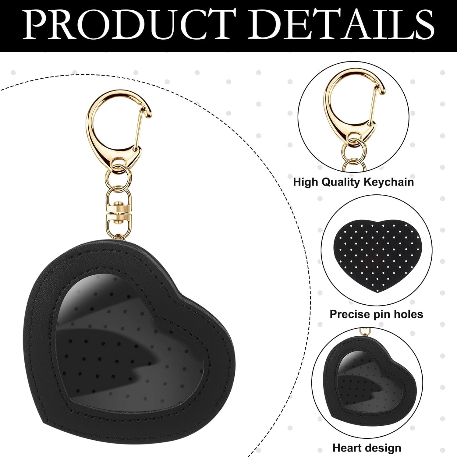 2 Pcs Shaped Pin Display Keychain Portable Enamel Pin Trading Holder Dustproof B