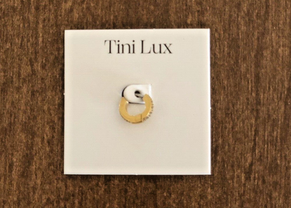 Tini Lux Single Ocean Avenue Huggie, Gold Hypoallergenic Titanium