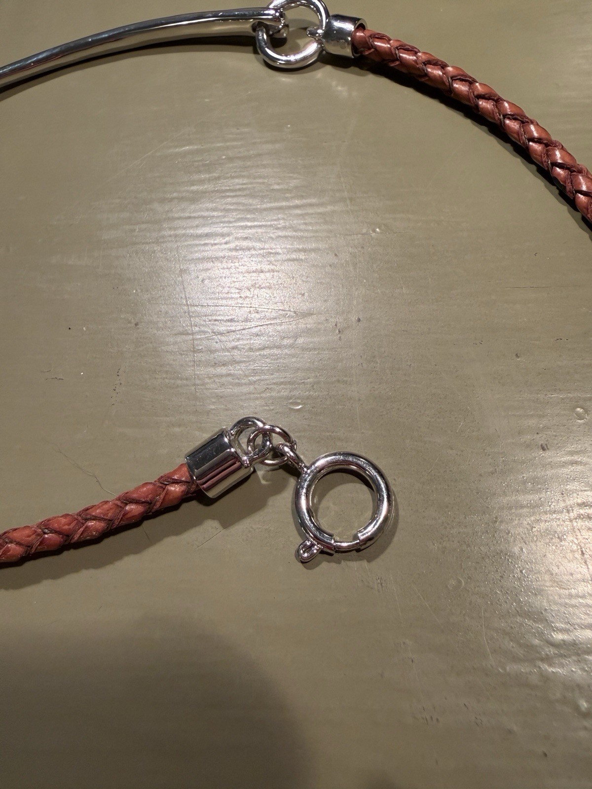 Ralph Lauren Braided Leather Horse Bit Equestrian Necklace Unworn