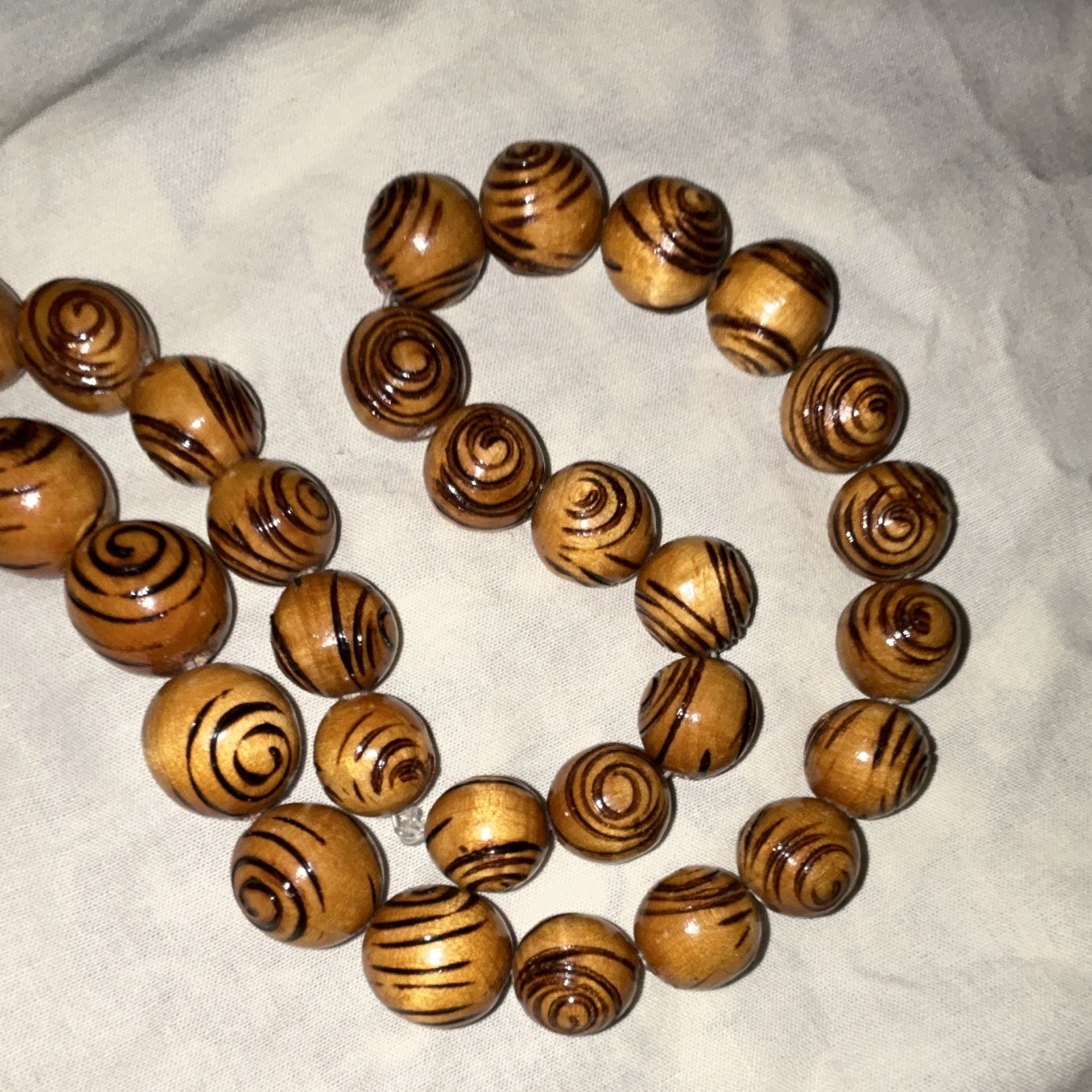 Bohemian Multicolor Beaded Wood & Glass Necklace Lot of 2 Adjustable Lobster