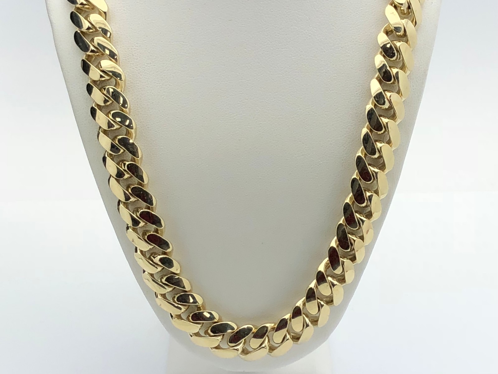 10k Yellow Gold Solid Heavy Miami Cuban Link Chain Necklace 24″ 7mm