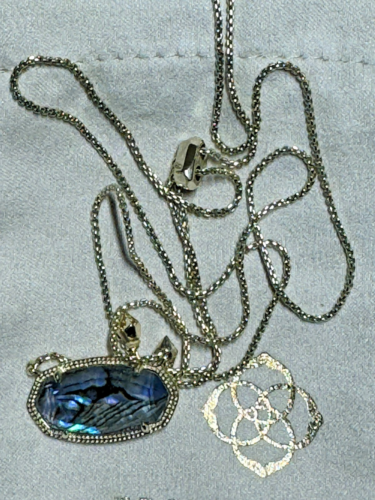 New Kendra Scott Gold Necklace In Abalone Shell 28″ adjustable
