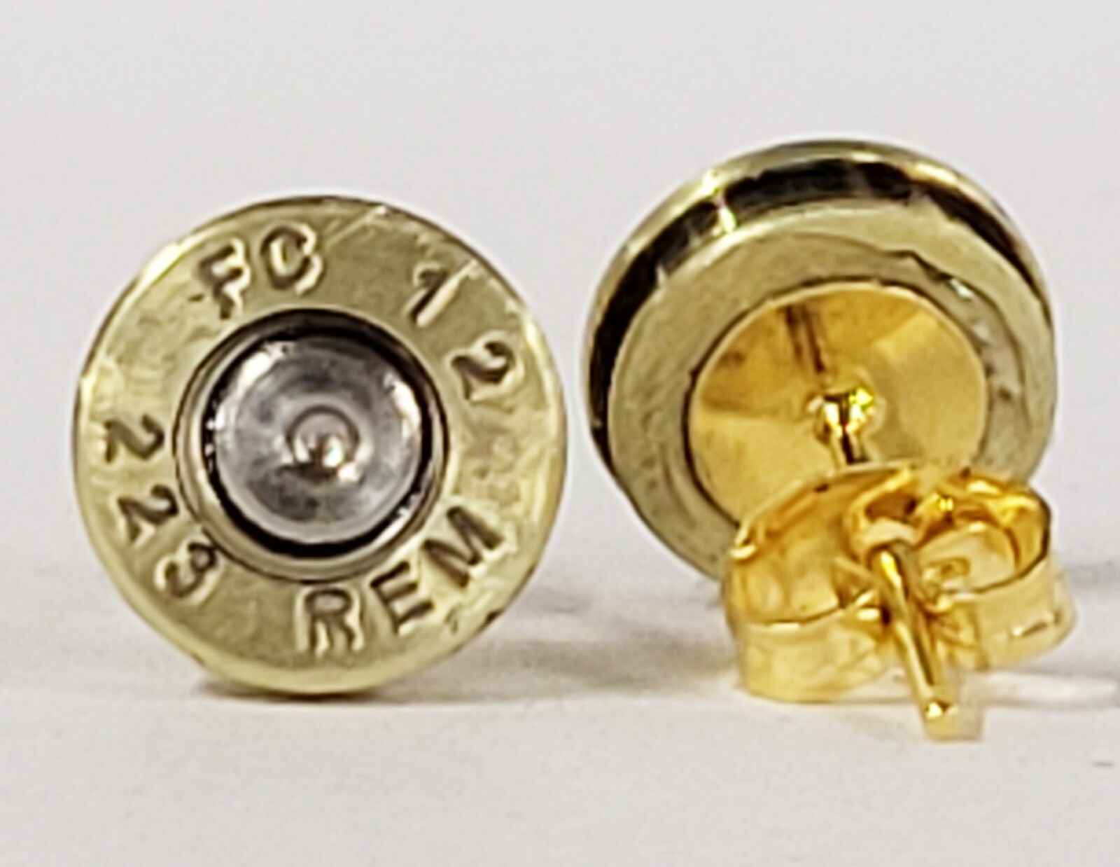 Bullet Casing Stud Earrings Gun Shell Ammo – Multiple calibers to choose from!