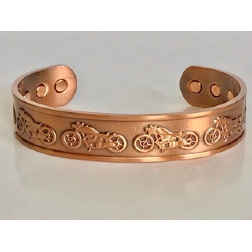 Energy Healing Therapeutic Magnetic Bracelet Copper Cuff MOTORCYCLES Arthritis🤩