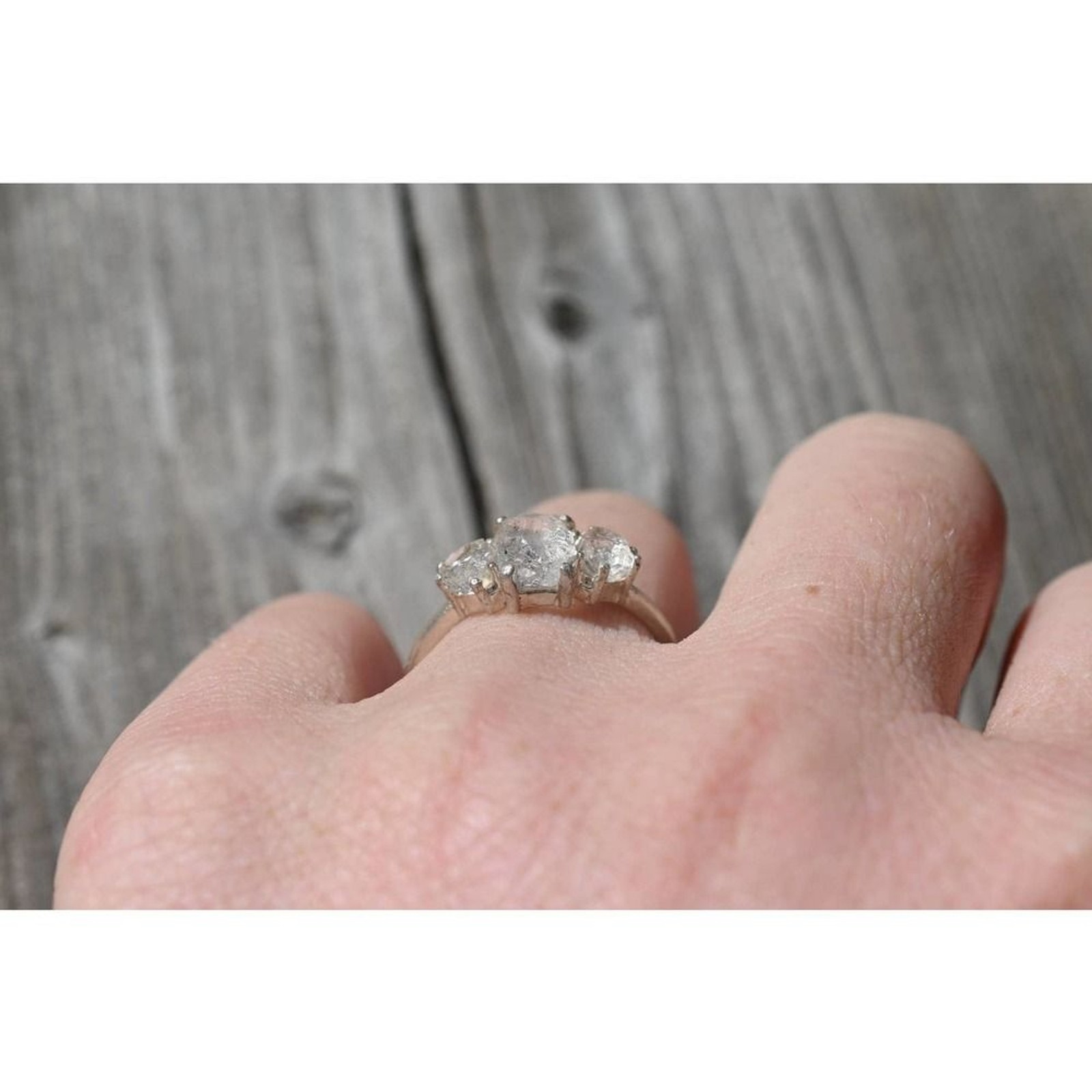 alternative raw diamond engagement ring raw crystal size 4 5 6 7 8 8 9 1…