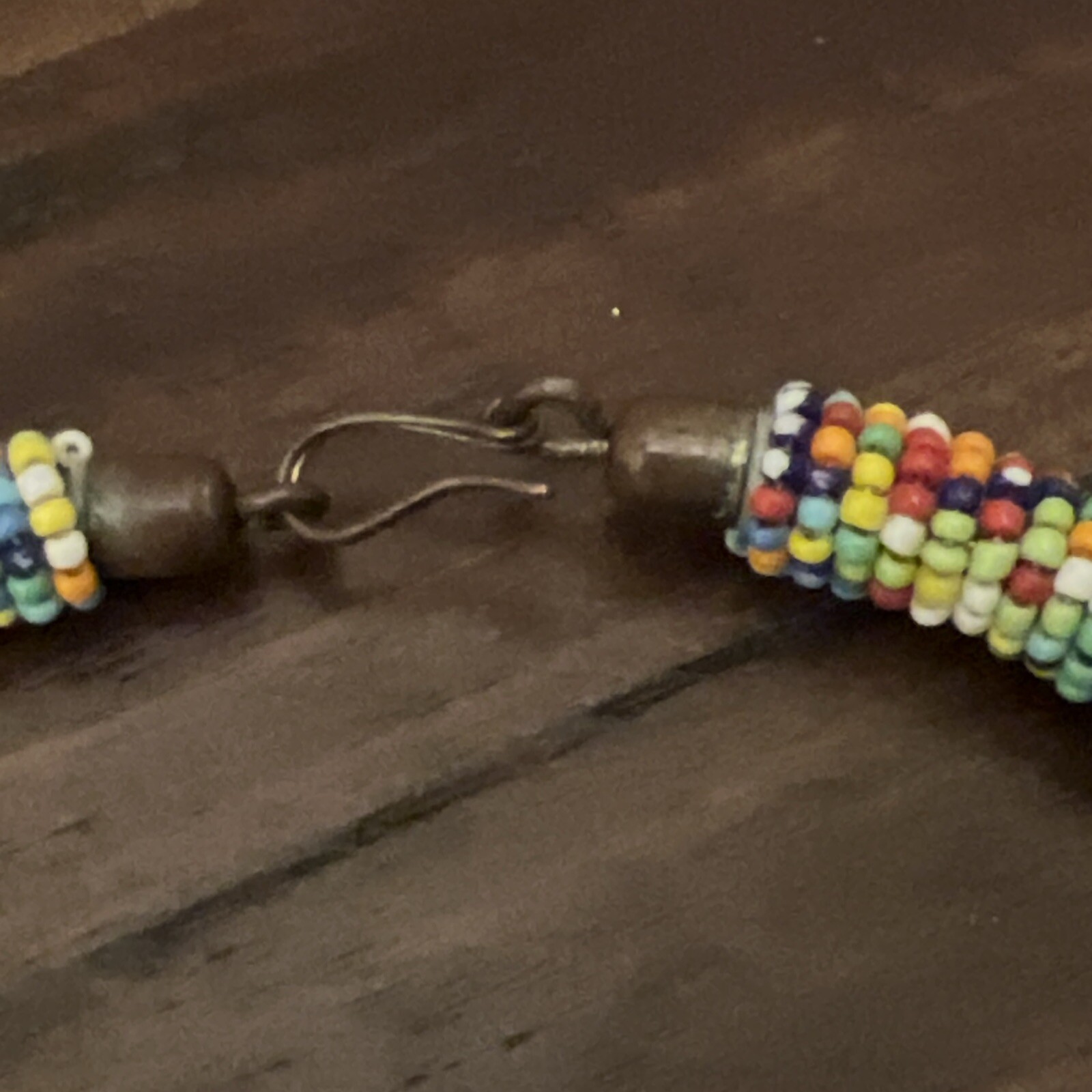 Multicolor Beaded Choker With Large Pendant