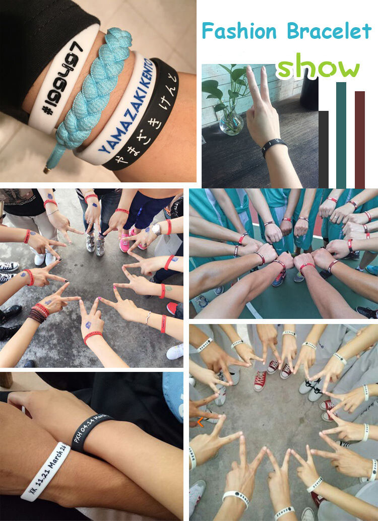 1x Motivation Anti-lost Custom Engraved Silicone Wristband Personalized Bracelet