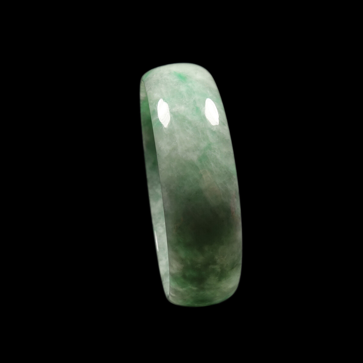 53mm Certified Grade A 100% Natural Green Jadeite Jade Bracelet Bangle 01371