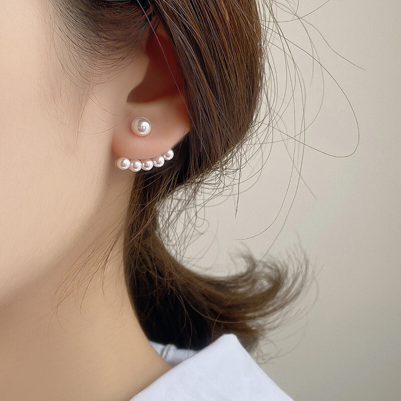 Double-sided Pear | Front-Back Pearl Earrings | Beautiful and Classic in Style
