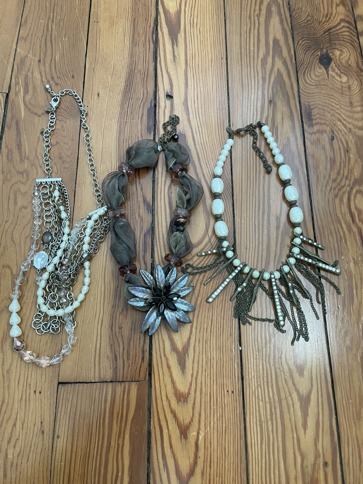 CHICO’S Necklace Mixed Lot 3 Statement Necklaces – Mixed Metals