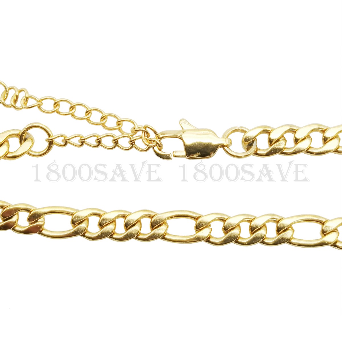 Unisex Genuine Classic 18K Yellow Gold Filled 5mm Figaro Chain Bracelet 7″ – 10″